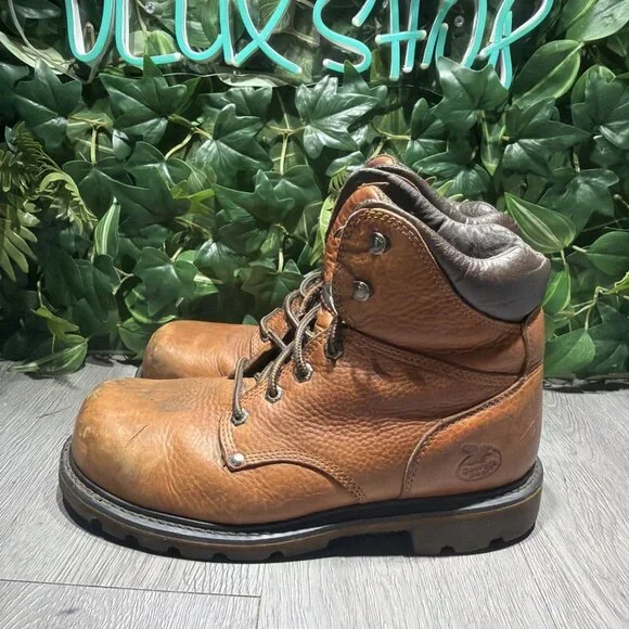 Georgia Work 6” G6312 Steel Toe Brown Mens Size 10.5 M Boots